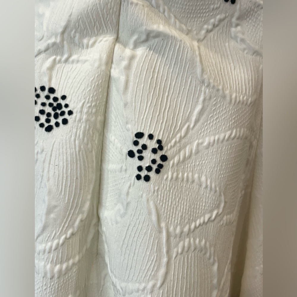 Rosie Assoulin Pocktail Dress, Cream&Black floral embossed Crepe, Midi, NWOT, 0 - Picture 14 of 16